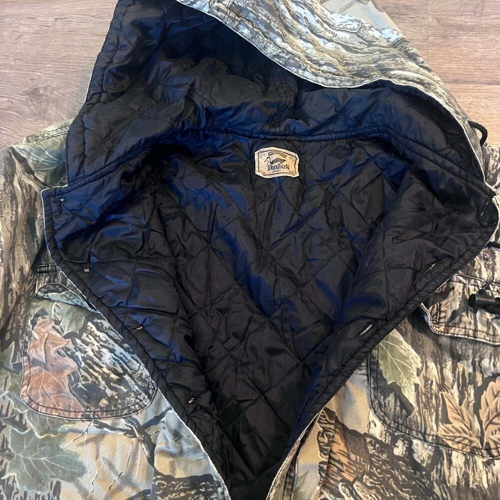 Duxbak Quilted Camo Hooded Jacket Mens 2XL Vintage - Picture 3 of 6